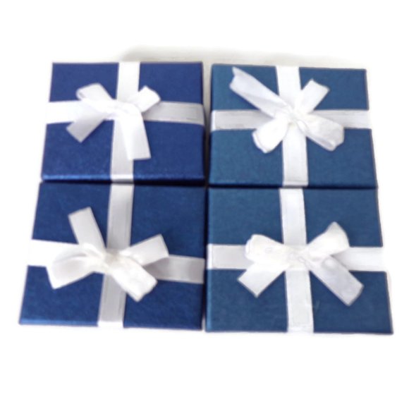 Jewelry Packing Boxes 69 Pcs Blue W/White 2354 - Picture 4 of 5